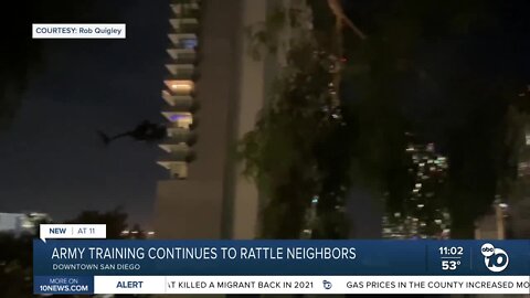 Downtown SD residents rattled by military training near high-rise apartments
