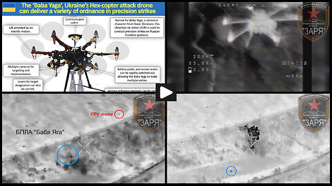 Russian FPV drone hits and knock down Ukrainian Baba Yaga drone
