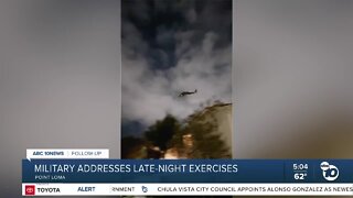 Military addresses late-night training