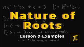 How to determine the NATURE of ROOTS? - Solve this in a blink of an eye!