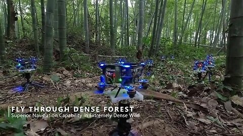 Drone swarms can now fly autonomously through forests