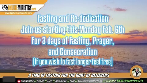 Join us for Fasting and Re-dedication!