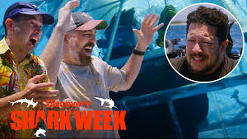 Impractical Jokers Dump Chum on Sal While He's in a Shark Cage! Shark Week