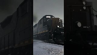 CSX Manifest Downhill Braking in Snow #shorts