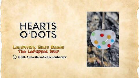 Lampwork Glass Beads: Hearts O'Dots