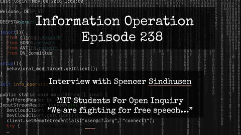 IO Episode 238 - MIT Student Spencer Sindhusen Fighting For Free Speech On Campus 5/7/24