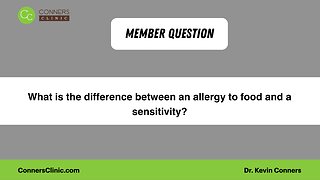 What is the difference between an allergy to food and a sensitivity?