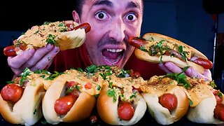 Nacho Cheese Taco Dogs ! asmr mukbang 먹방 #shorts