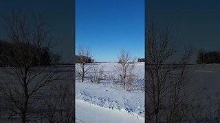 Frozen lake in Minnesota