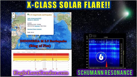 X Class Solar Flare!! Schumann Blackout & M5.9 Earthquake on the Ring of Fire! Ascension Energies