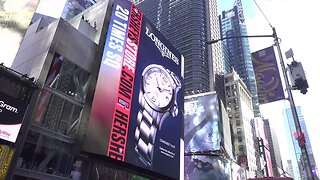 large advertisement screens in downtown times square nyc 4k SBV 338834177 HD