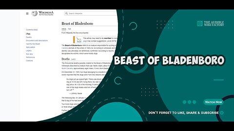 The Beast of Bladenboro refers to a creature responsible for a string of deaths amongst