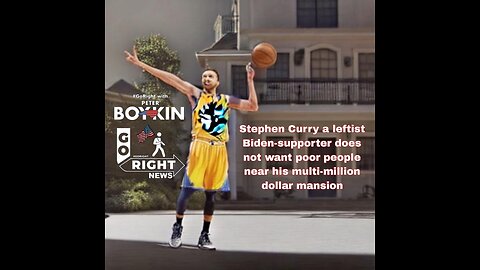 Stephen Curry a leftist Biden-supporter does not want poor people near his mansion