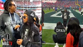 Jay Z Takes Daughter Blue Ivy Down To The Field For Pictures At Super Bowl LVII 📸