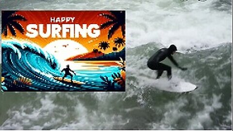 Happy and cool surfing