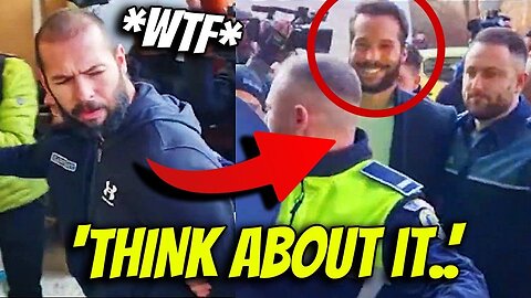 Tristan Tate Laughs Leaving Police Van (New Video)