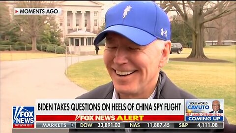 Biden Creepily Laughs When Asked About The China Spy Balloon