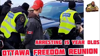 Arresting 15 Year Olds In Ottawa for holding a flag?