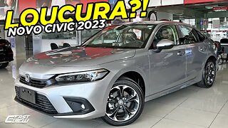 NOVO HONDA CIVIC 2023 COM MOTOR HÍBRIDO É LOUCURA CUSTANDO R$65 MIL A MAIS QUE TOYOTA COROLLA?