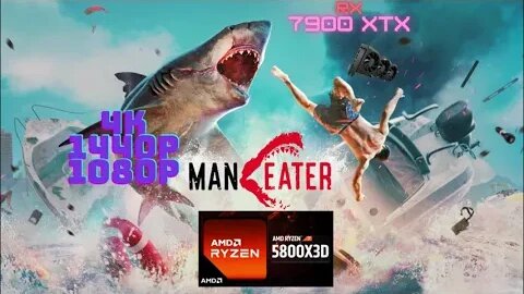 ManEater Xbox Game Pass, Jogo parece que roda bem em varias conf 4k 1440p 1080p.