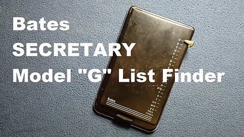 SHOW AND TELL 105: Vintage, Bates SECRETARY Model "G" LIST FINDER, Alphabetical Organizer