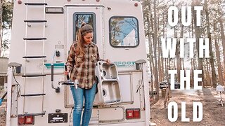 #13 installing a new sink in my vintage camper | bigfoot truck camper