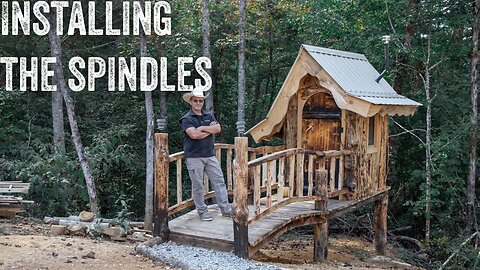 S2 EP26 | OFF GRID HOBBIT COMPOST TOILET | TIMBER FRAME LUMBER | INSTALLING THE SPINDLES