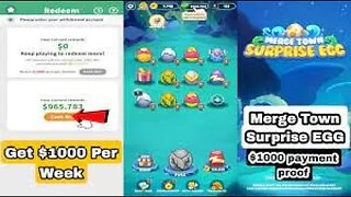 MERGE TOWN SURPRISED EGG 🥚🥚🥚🥚 TONS ADS ((( CANNOT WITHDRAWN !!!!!!!!!! LUCKY JACKPOT !! ))))