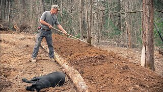 HUGELKULTUR GARDENING | IRON PIPE OPEN SHELVING | OFF GRID CABIN HOMESTEAD