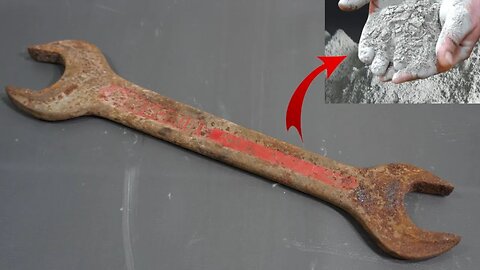 Revealed: Incredible New Technique to Restore Rusty Wrench with Cement!