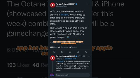 IS RENDER TOKEN (RNDR) THE NEXT BIG ALTCOIN? RENDER POTENTIAL PARTNERSHIP WITH APPLE