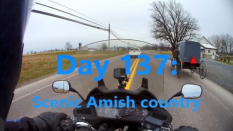 Scenic Lancaster County Amish Country on Honda NT700V Motorcycle. Lots of buggies. day 137