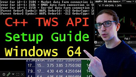 How to set up TWS API in Native C++ on Windows 64 bit