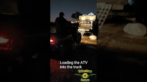 Loading an ATV into a truck bed at night. Glad I wasn't the driver. #shorts