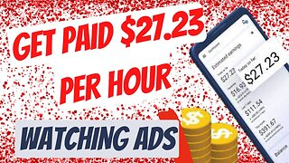 Earn $27.23 Every Hour By Watching Ads - How to make money online
