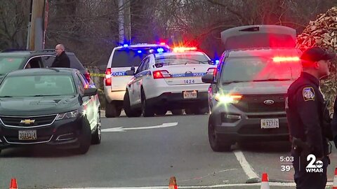 Wanted suspect crashes vehicle after being shot by police in White Marsh