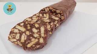 Easy Greek Chocolate Salami Recipe / Εύκολος Κορμός Σοκολάτας