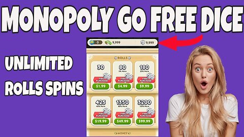 Monopoly Go Free Dice Rolls Spins - How to Get Unlimited Free Coins Dice Rolls Spins in Monopoly Go!