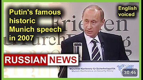 Putin's famous historic Munich speech in 2007 | Russia, NATO, United States PREVOD SR