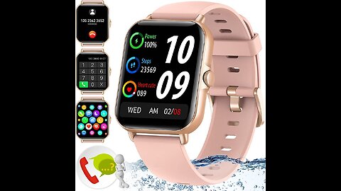 Smart Watch(MakeAnswer Call), Fitness Watch with Heart Rate Blood Pressure Monitor IP67 Waterp...