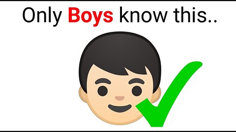 This Video is Only For Boys! 🧒