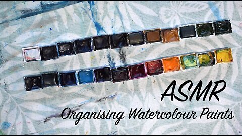 ASMR Organising Watercolour Paints (No Talking) Tapping, Scratching | "Unintentional" ASMR For Sleep