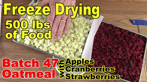 Freeze Drying Your First 500 lbs - Batch 47 - Dry Oatmeal with Fruit, Part 2 of 2 (with rehydrating)