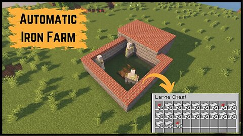 Minecraft : Fully Automatic Iron Farm Tutorial || How to make iron farm