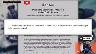 We Declare And The Data Confirm That The Covid19 Experimental Genetic Therapy Injections Must End...