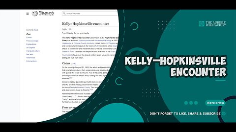 The Kelly–Hopkinsville encounter was a claimed close encounter with extraterrestrial beings in