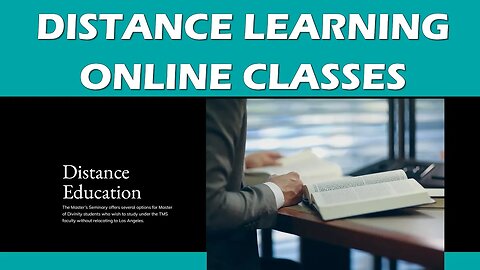Distance Learning at The Master's Seminary