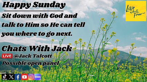Talking with God; Chats with Jack and Open(ish) Panel Opportunity