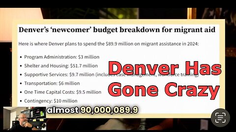 Denver is spending close to 90 million on illegal aliens and defunding cops by over 8 million.