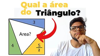 Você consegue resolver o problema do triângulo inscrito? Desafio, qual a área do Triângulo